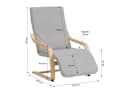 Homestyle4u Relaxsessel Cord Hellgrau Schwingsessel Bild 5