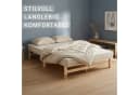 Homestyle4u Palettenbett Holzbett Natur massiv Bild 1