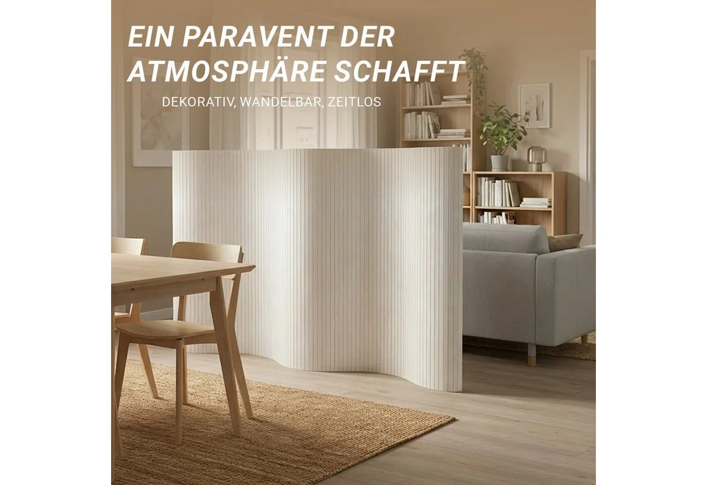Homestyle4u Paravent Raumteiler Bambus Sichtschutz Holz - Bild 3