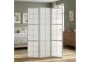 Homestyle4u Paravent 3-teilig Grau Shoji Holz Trennwand Bild 2