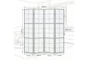 Homestyle4u Paravent Raumteiler Grau Shoji Holz Bild 1