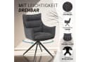 Homestyle4u Armlehnstuhl Polsterstuhl Grau Metallgestell 6er-Set Bild 1