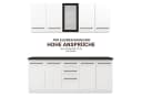 Homestyle4u Küchenzeile 200 cm Weiß Minimalistisches Design Bild 3