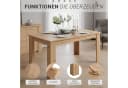 Homestyle4u Esstisch ausziehbar 80x120 auf 160 Holz modern Braun Artisan Eiche Optik Bild 4