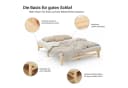 Homestyle4u Palettenbett 160x200 cm Kiefernholz massiv mit Lattenrost Bild 1