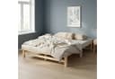 Homestyle4u Palettenbett 160x200 cm Kiefernholz massiv mit Lattenrost Bild 2