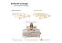 Homestyle4u Palettenbett 160x200 cm Kiefernholz massiv mit Lattenrost Bild 3