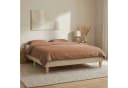 Homestyle4u Polsterbett Futon-Stil Beige mit Lattenrost Bild 2