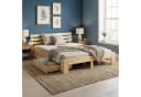 Homestyle4u Massivholzbett mit Bettkasten und Matratze H3 Natur Bild 2
