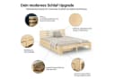 Homestyle4u Massivholzbett mit Bettkasten und Matratze H3 Natur Bild 4