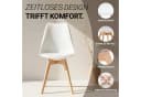 Homestyle4u Küchenstuhl 2er Set Weiß Buchenholz Skandinavisch Bild 4