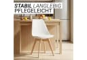Homestyle4u Küchenstuhl 2er Set Weiß Buchenholz Skandinavisch Bild 5