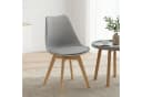Homestyle4u Küchenstuhl 4er Set Grau Skandinavisch Buchenholz Bild 1