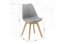 Homestyle4u Küchenstuhl 6er Set Grau Skandinavisch Buchenholz Bild 3