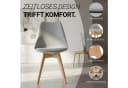 Homestyle4u Küchenstuhl 6er Set Grau Skandinavisch Buchenholz Bild 5