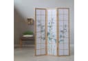 Homestyle4u Paravent 3-teilig Bambus Shoji Holz Natur Weiß Bild 1