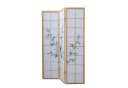 Homestyle4u Paravent 3-teilig Bambus Shoji Holz Natur Weiß Bild 3