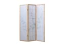 Homestyle4u Paravent 3-teilig Bambus Shoji Holz Natur Weiß Bild 5