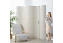 Homestyle4u Paravent Bambus Sichtschutz Weiß Bild 2