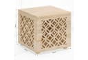 Homestyle4u Nachttisch Hocker Holz Würfel braun Bild 3