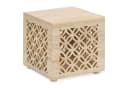 Homestyle4u Nachttisch Hocker Holz Würfel braun Bild 4