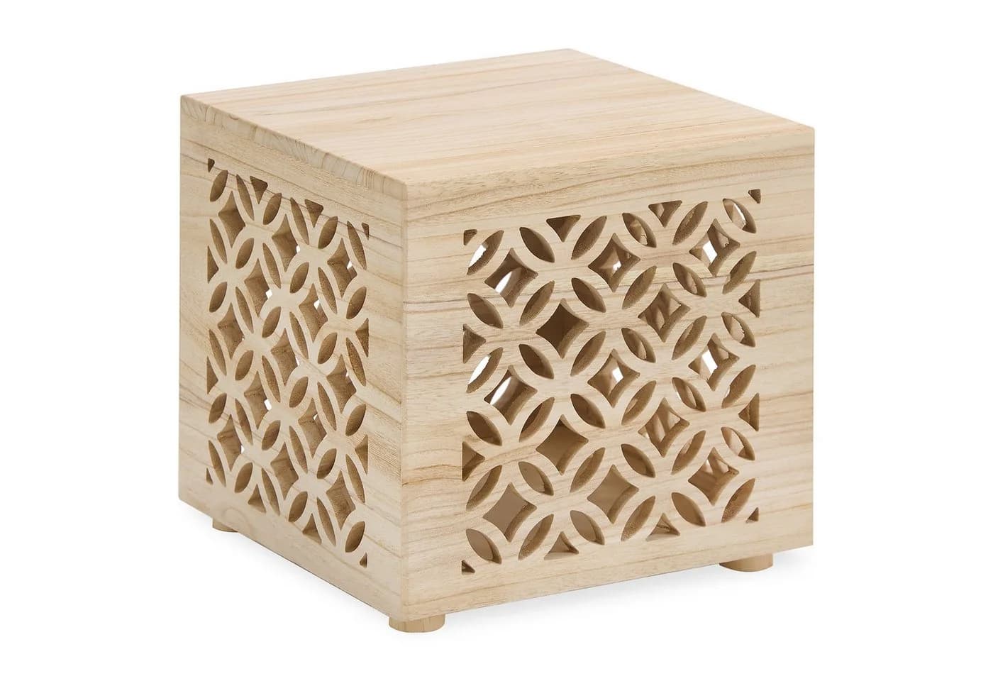 Homestyle4u Nachttisch Hocker Holz Würfel braun - Bild 4
