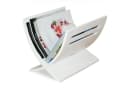 Homestyle4u Zeitungsständer Magazinhalter Holz Weiß Bild 2