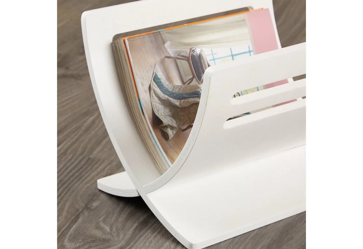 Homestyle4u Zeitungsständer Magazinhalter Holz Weiß - Bild 5