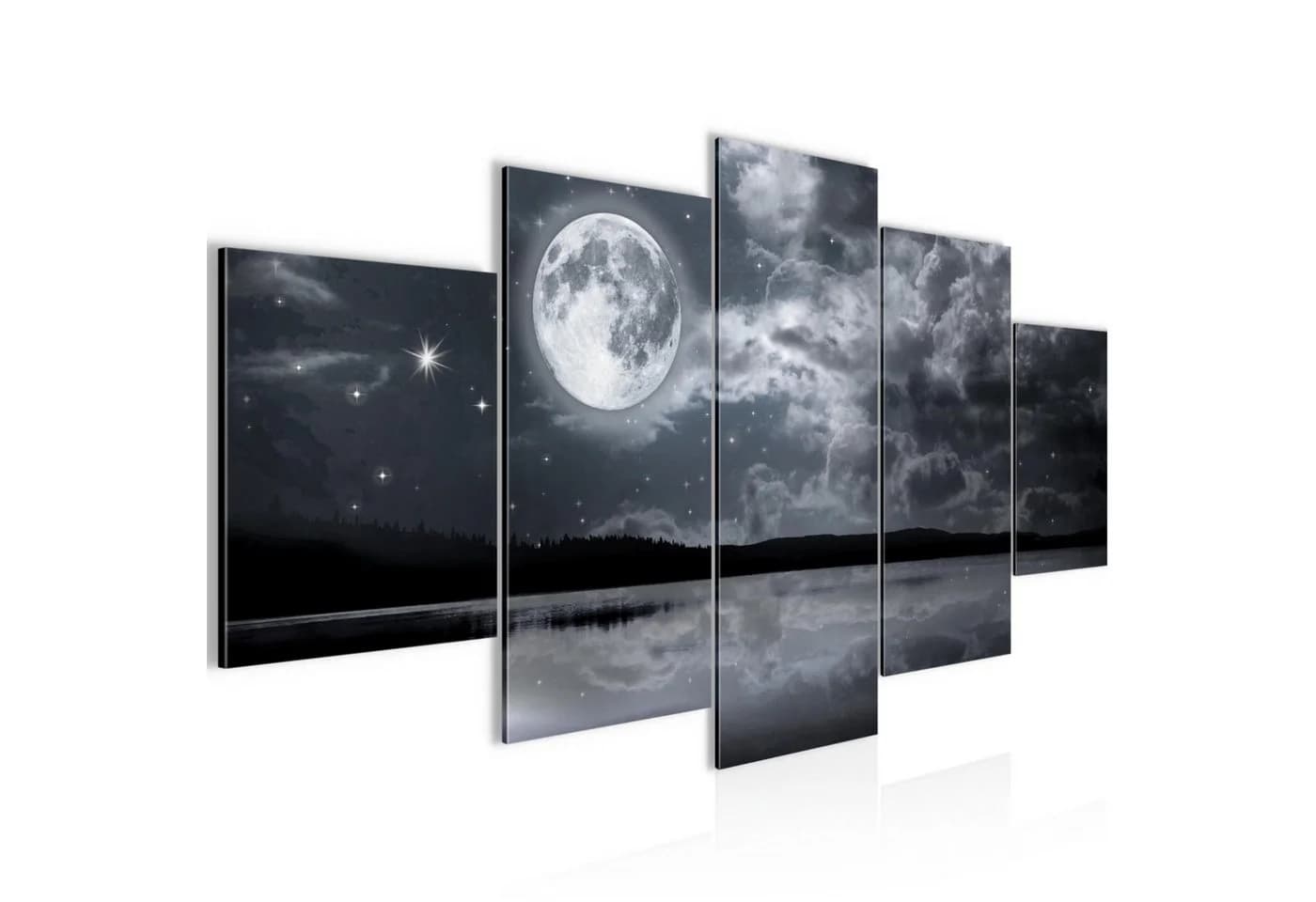 Runa Art Wandbild Nachthimmel Mond 5-teilig - Bild 2