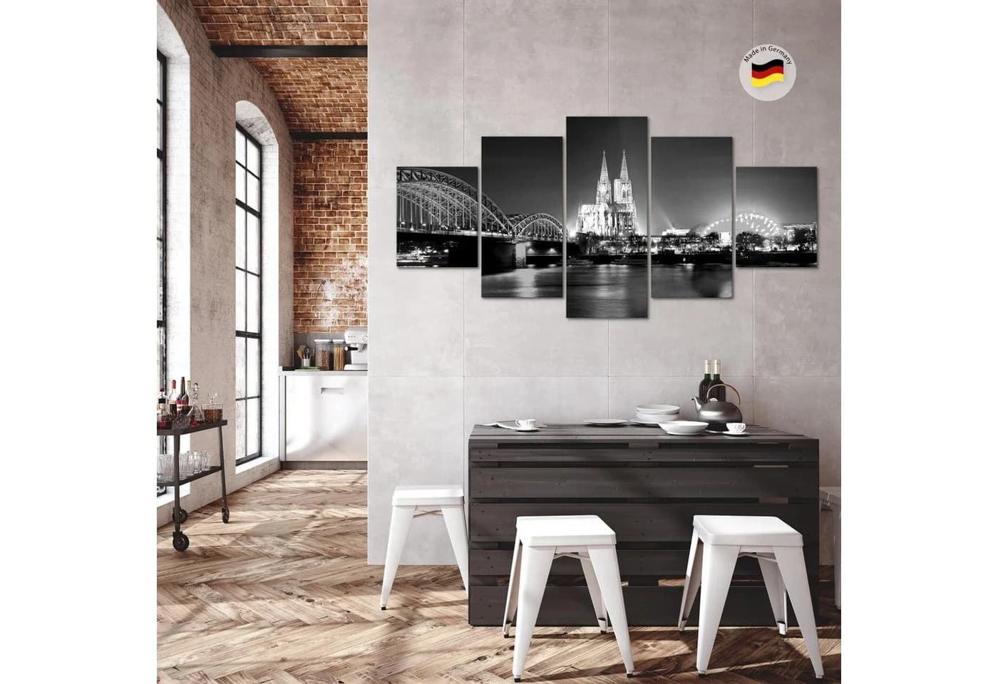 Runa Art XXL Wandbild 5-teilig Köln Motiv Modern - Bild 4