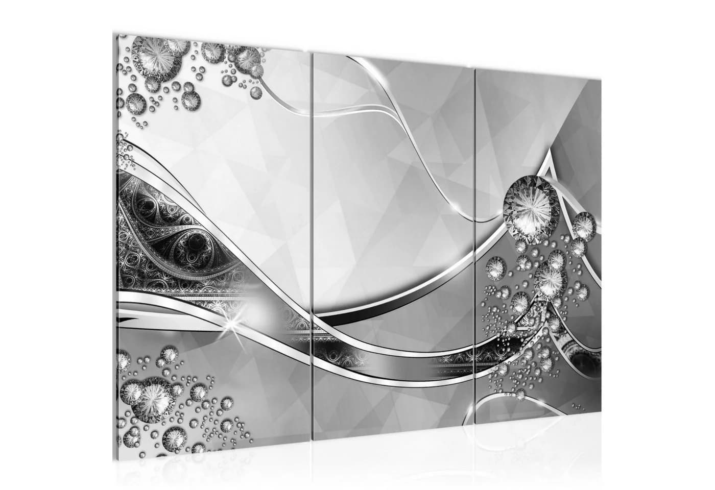 Runa Art Wandbild Abstrakt Grau 3-teilig XXL - Bild 2