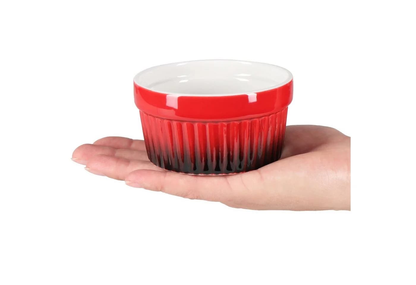 com-four Auflaufform Ragout Fin Schale Rot Keramik 6er Set - Bild 5