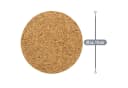 com-four Glasuntersetzer 18-tlg. Rund Kork Braun Bild 4