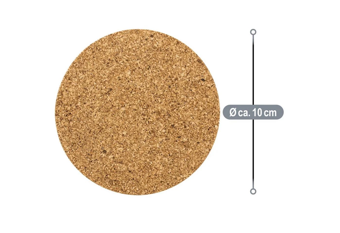 com-four Glasuntersetzer 18-tlg. Rund Kork Braun - Bild 4