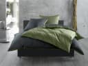BETTWAESCHE-MIT-STIL Bettwäsche Mako Satin Wendebettwäsche 2 teilig Grün/Grau Bild 2