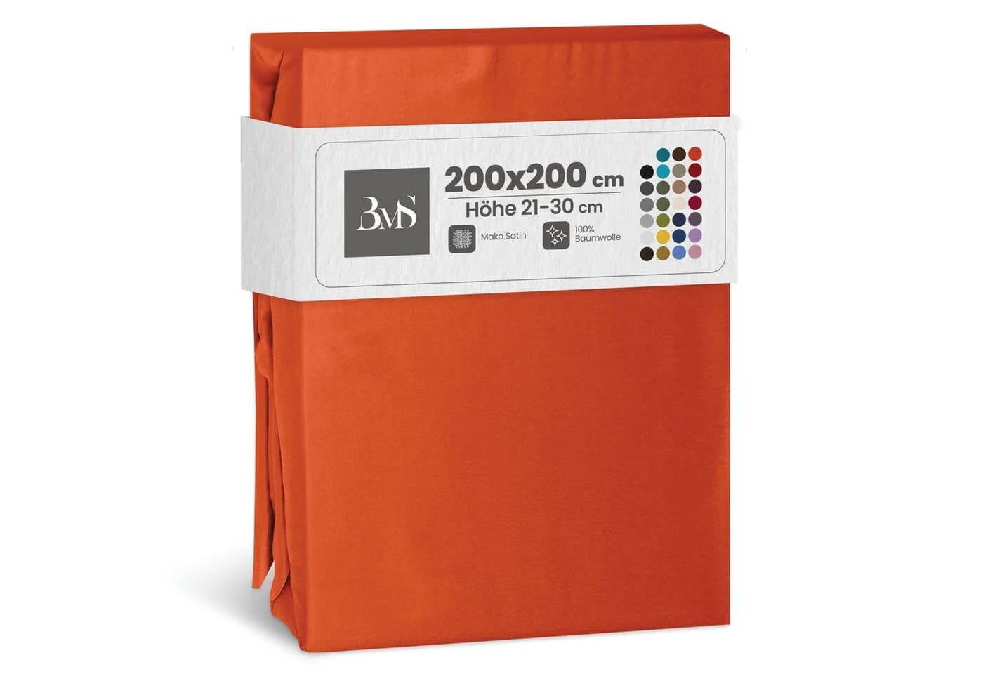 BETTWAESCHE-MIT-STIL Spannbettlaken Mako Satin Orange - Bild 2
