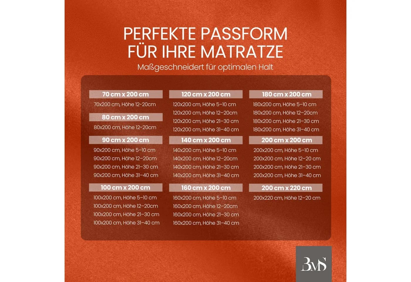 BETTWAESCHE-MIT-STIL Spannbettlaken Mako Satin Orange - Bild 5