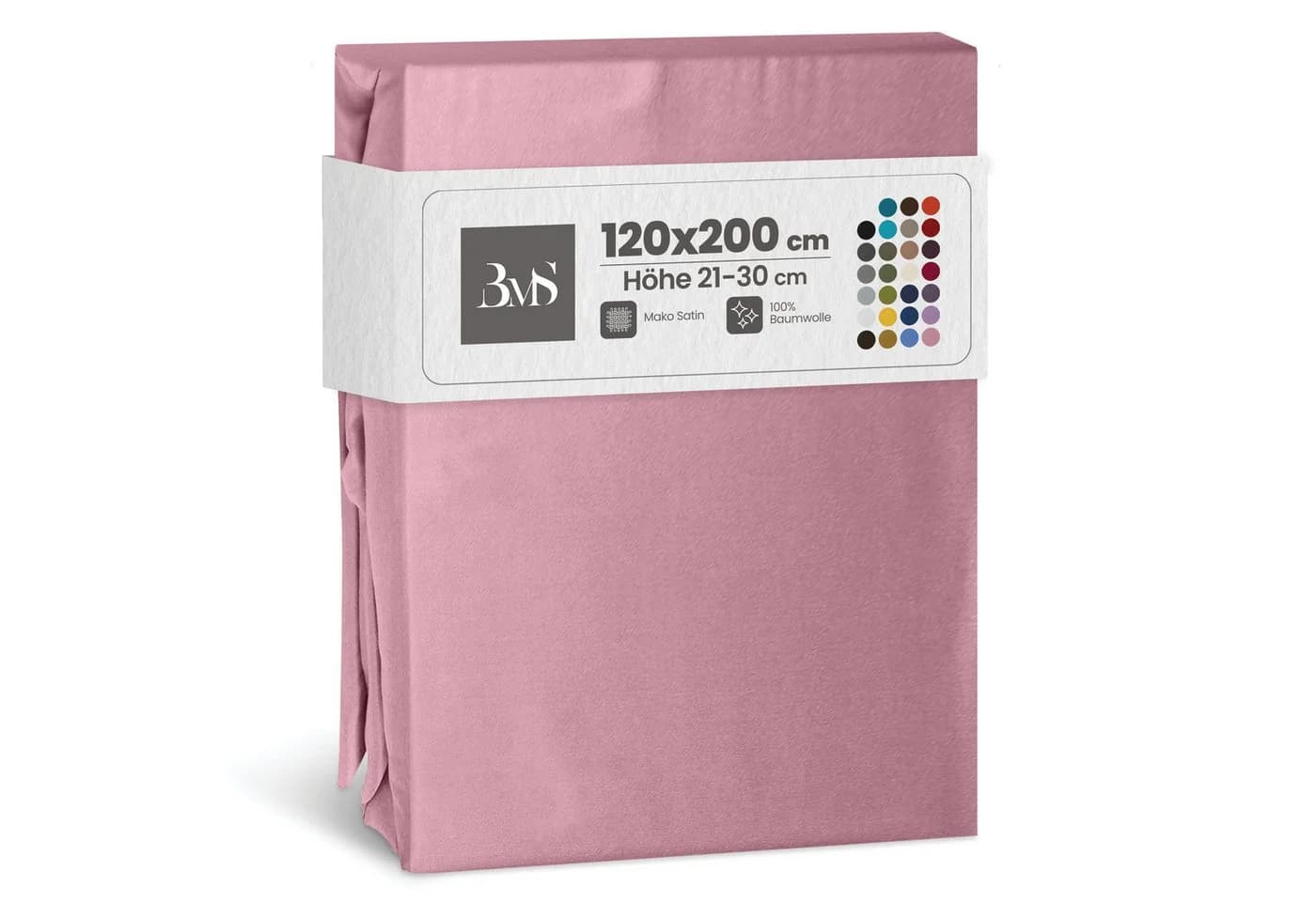 BETTWAESCHE-MIT-STIL Spannbettlaken Mako Satin Rosa - Bild 2