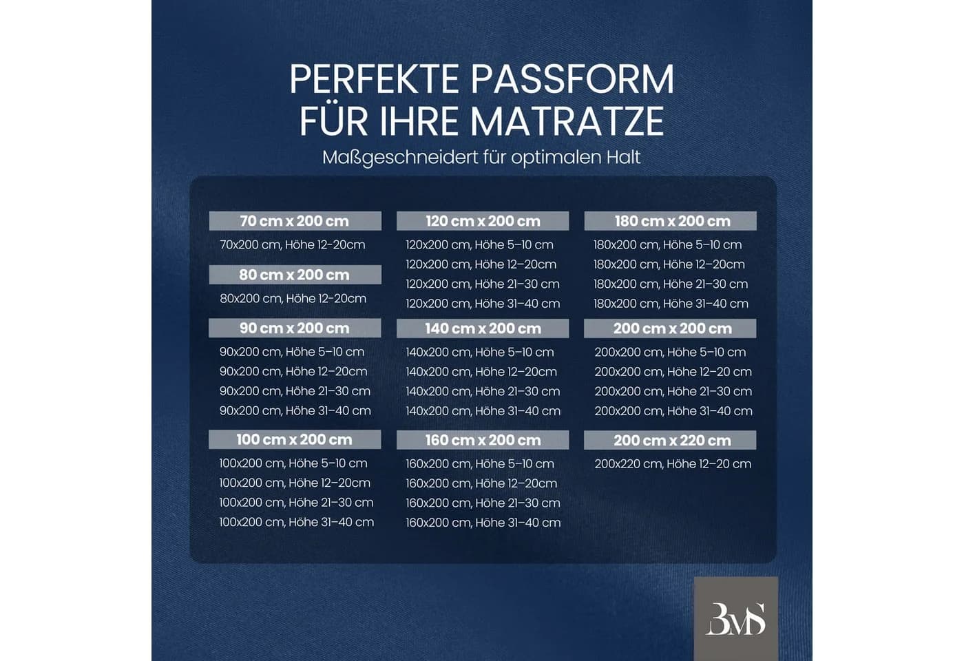BETTWAESCHE-MIT-STIL Spannbettlaken Mako Satin Jeans Blau - Bild 5