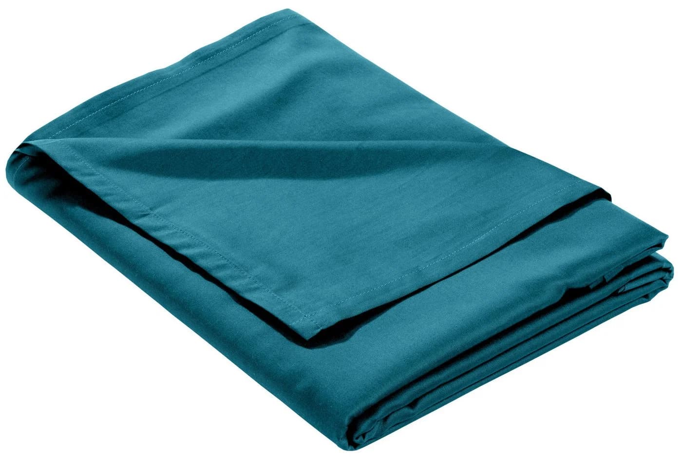 BETTWAESCHE-MIT-STIL Bettlaken Mako-Satin Blau Uni - Bild 2