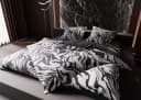 Bettwäsche Mako Satin Wende Zebra Schwarz Weiß 3-teilig Bild 1