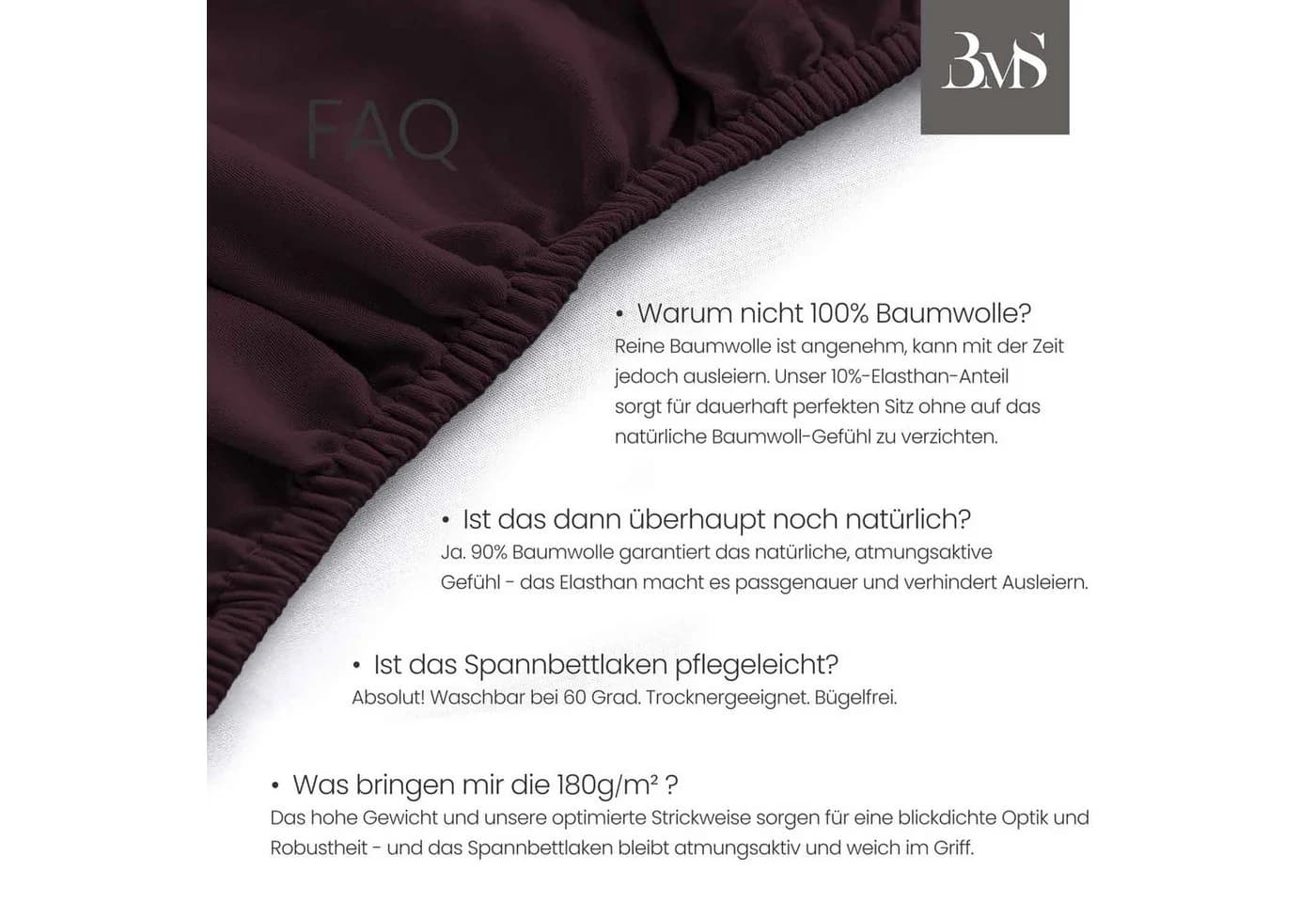 BETTWAESCHE-MIT-STIL Jersey Spannbettlaken Lila Rundum-Gummi - Bild 4