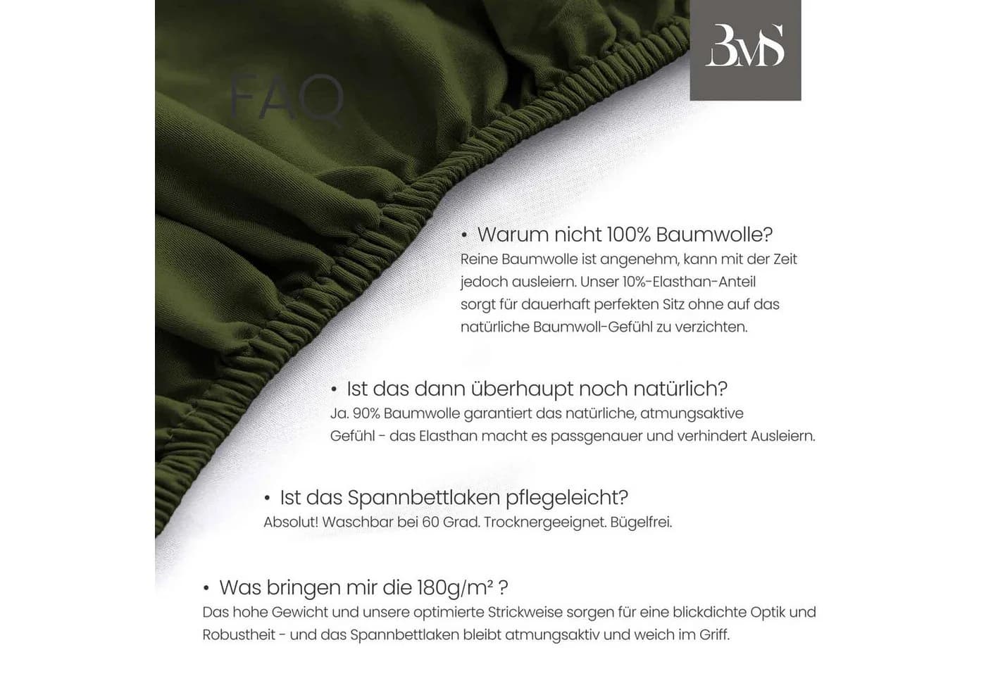 BETTWAESCHE-MIT-STIL Spannbettlaken Jersey Grün - Bild 4