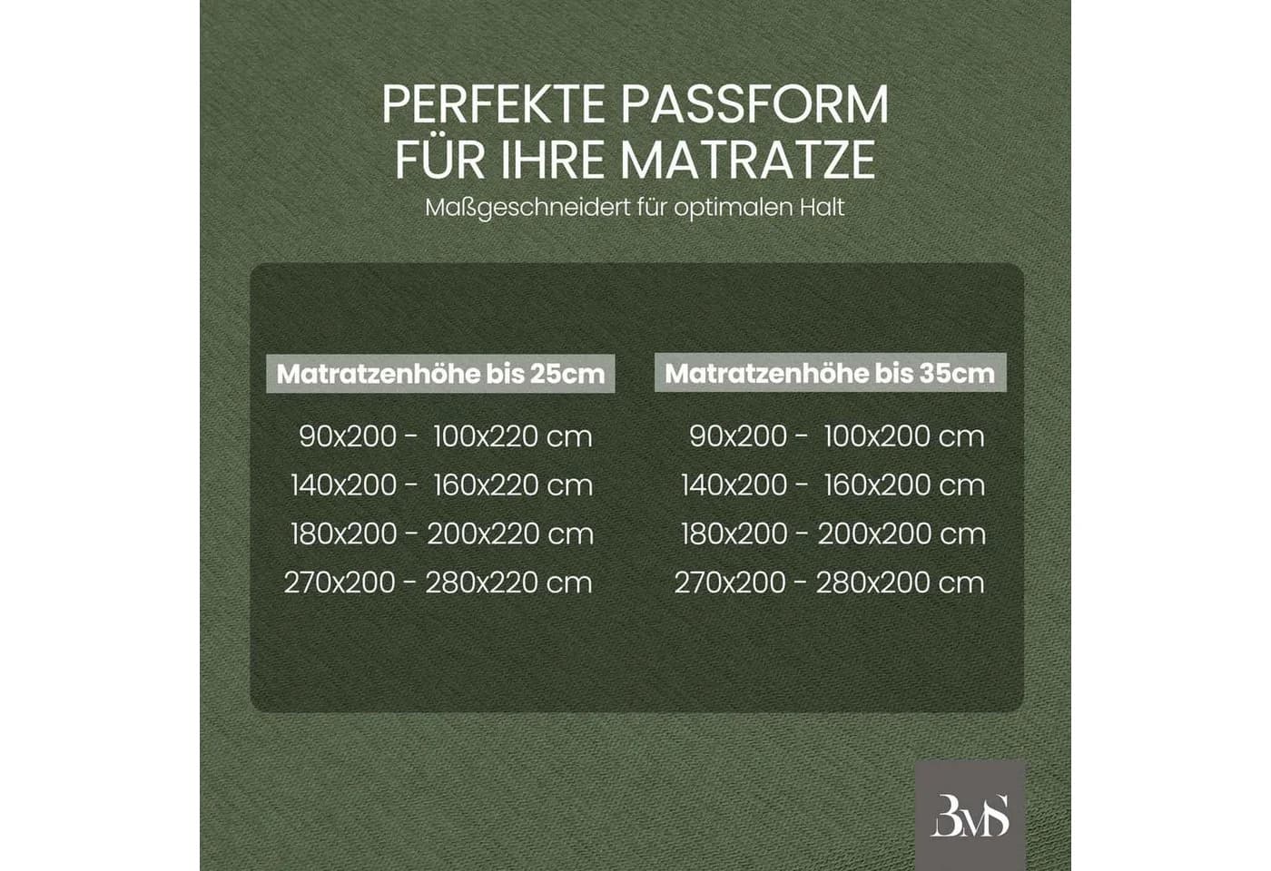 BETTWAESCHE-MIT-STIL Spannbettlaken Jersey Grün - Bild 5