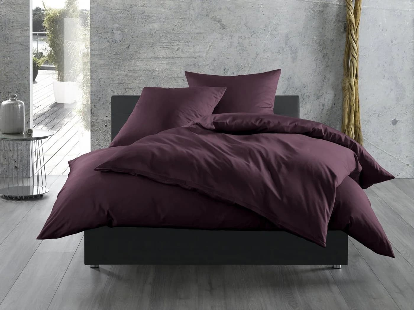 BETTWAESCHE-MIT-STIL Bettwäsche Mako Satin uni einfarbig - Bild 2