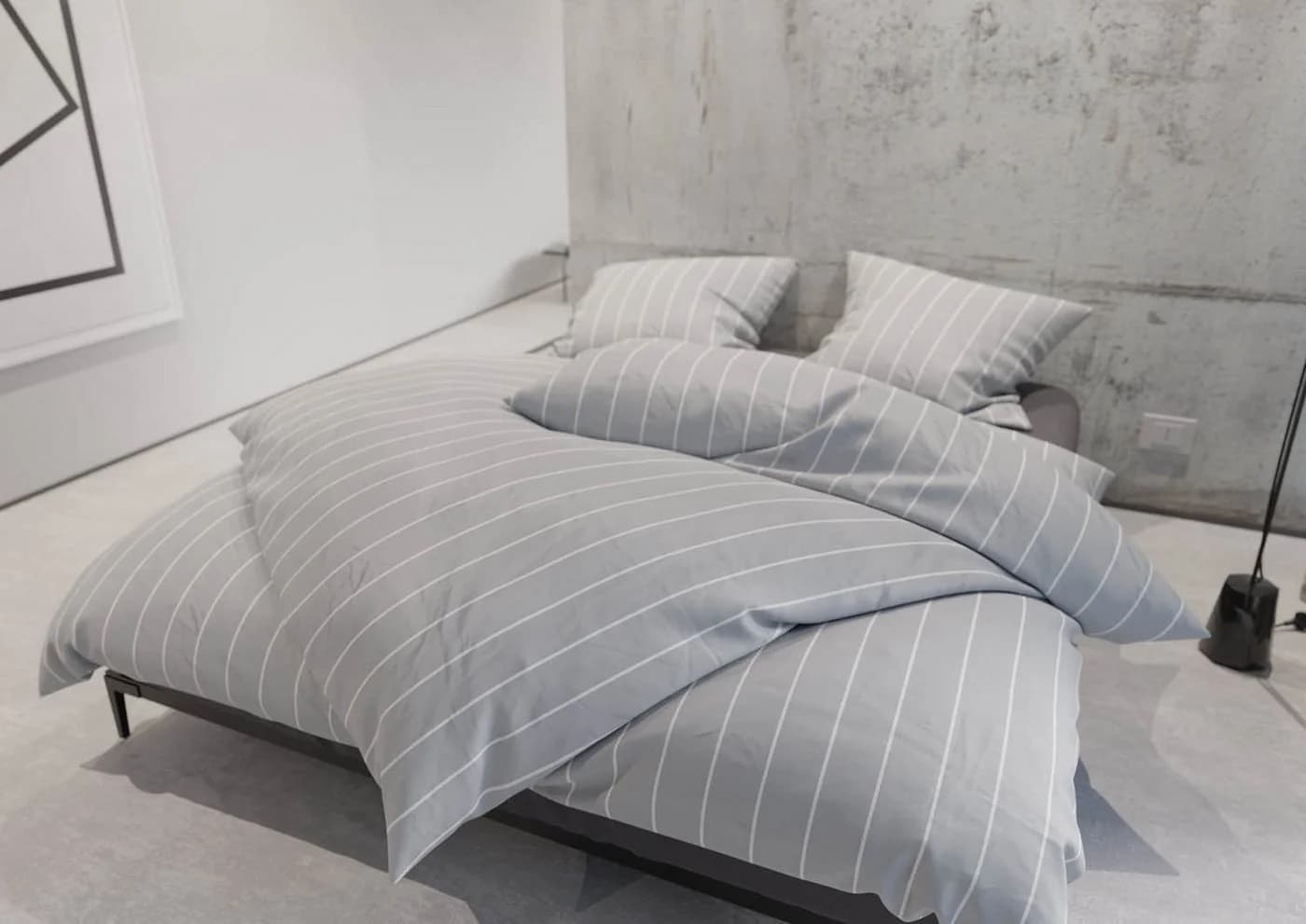 BETTWAESCHE-MIT-STIL Bettwäsche Mako Satin Urban Stripe Grau 2-teilig - Bild 2