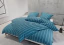 BETTWAESCHE-MIT-STIL Bettwäsche Mako Satin Urban Stripe Blau 2-teilig Bild 2