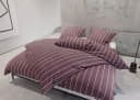 BETTWAESCHE-MIT-STIL Bettwäsche Mako Satin Urban Stripe Brombeer 2-teilig Bild 2