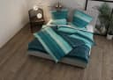BETTWAESCHE-MIT-STIL Bettwäsche Mako Satin Watercolor Stripes Blau 2-teilig Bild 4