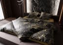 BETTWAESCHE-MIT-STIL Bettwäsche Mako Satin Marmor Schwarz/Gold Bild 2